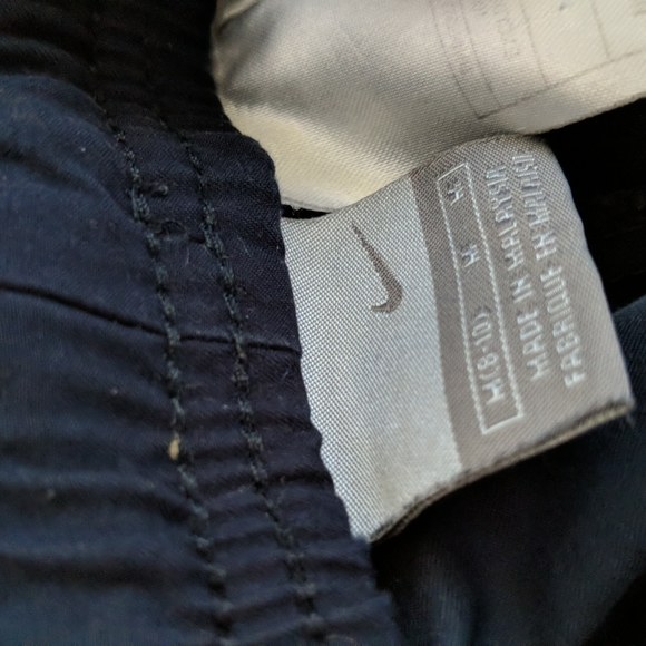 Nike Side Stripes Navy Blue Athletic pull-on Pants.  Size M(8-10) - Picture 4 of 12